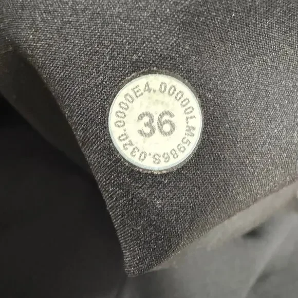 Lululemon Commission Pant Mens Slim Fit Black Size 36 Classic Versatile Stretch Chinos & Khakis